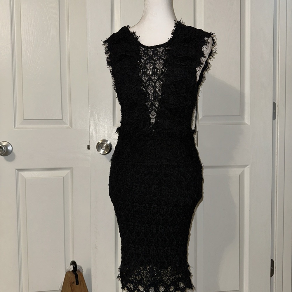 Nightcap Clothing LaceLittle Black Dress Stretchy 2 whimsigoth feminine festival